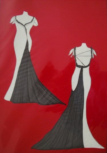 This was a design that I made for a full length evening dress.